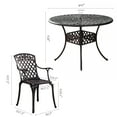 thumbnail image 2 of Withniture 5 Piece Patio Dining Sets Outdoor Bistro Table and Chairs Set with Umbrella Hole for Garden Bronze, 2 of 7