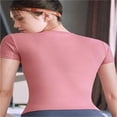 thumbnail image 6 of LYMAYTER Sports T-Shirt for Women Dry Fit Yoga Workout Basic Tops Versatile Solid Color Slim Shirt S-3XL, 6 of 9