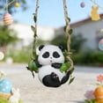 thumbnail image 6 of TanSiDing Swing Animal Garden Statue Resin Sculpture Hanging Animal Figurine Decoration for Trees Home Office, Cute Car Interior Decor for Balcony Gardens - Bunny, 6 of 6