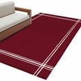 thumbnail image 2 of Pure Red Wine Runner Rug 2.7x5 FT, Non Slip Entryway Carpet, Simple Solid Color Washable Soft Floor Carpet Entrance Mat Non-Shedding Throw Rug for Hallway Laundry Room Bedside, 2 of 9
