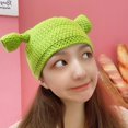 thumbnail image 3 of Gorros tejidos a mano unisex Gorro cálido y duradero Tejido a mano Cosplay Sombrero de invierno de lana, 3 of 9