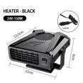 thumbnail image 1 of 300w Portable Car Fan Heater Vehicle Heating Windscreen Defroster Demister Black 24v_Gift, 1 of 5