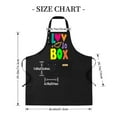 thumbnail image 5 of 2 Pack Adjustable Bib Apron with Colorful ' LOVE BOX ' Design & 2 Pockets - Perfect for Cooking & Baking for Men & Women, 5 of 6