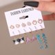 thumbnail image 1 of Juego De Pendientes Colgantes De Hueso De Pescado De Rana De Conejo De Zanahoria Dulce Sanrio Kuromi Para Niña , Corazón Hueco , Joyería Para Orejas De Diamantes De Imitación, 1 of 4