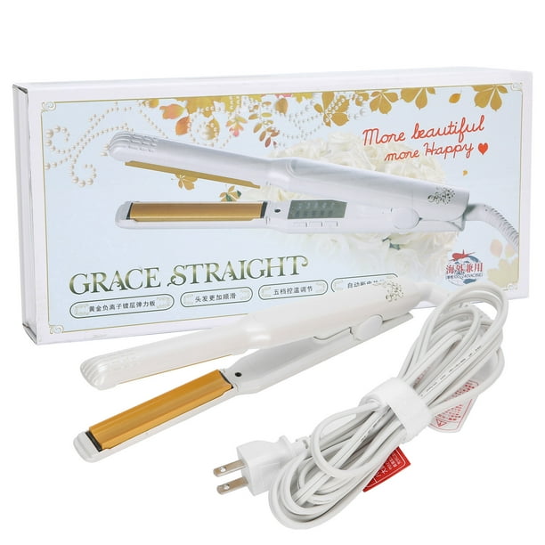 Electric Hair Straightener Dual-Use Hair Straightening Curing Iron US Plug  100-240V 