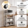 thumbnail image 5 of 4-Tier Foldable Metal Storage Shelves, No-Assembly Folding Frame and Rolling Storage Rack for Kitchen, Pantry, Garage and Basement, White, 5 of 9