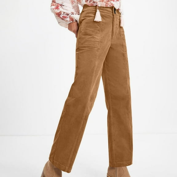 Womens Trousers Business Casual Pants for Women Brown Pants Women Comfy Pants Wide Leg Pants Womens Capris for Summer