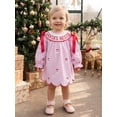 thumbnail image 6 of Loicainy Baby Toddler Girl Christmas Dress 6 12 18 24 Months 2T 3T 4T Long Sleeve Santa Embroidery Striped Dresses, 6 of 9