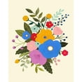 thumbnail image 2 of Borges, Victoria 20x24 White Modern Wood Framed Museum Art Print Titled - Primary Blooms II, 2 of 4