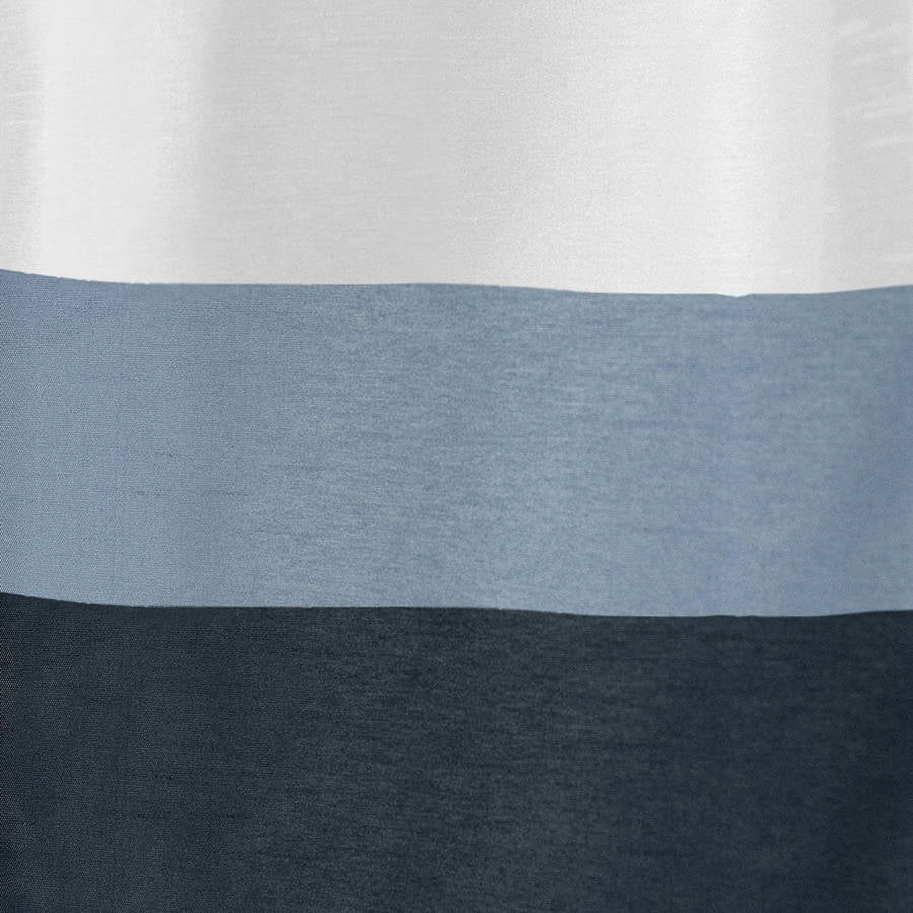 Exclusive Home Chateau Striped Faux Silk Grommet Top Curtain Panel Pair, 54"x108", Indigo