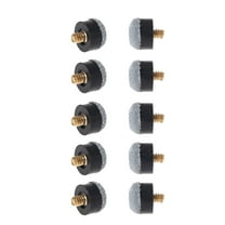 10x Pool Tips Screw on Tips 13mm Pool Screw Tips Ferrules Leather Pool Cue Tips