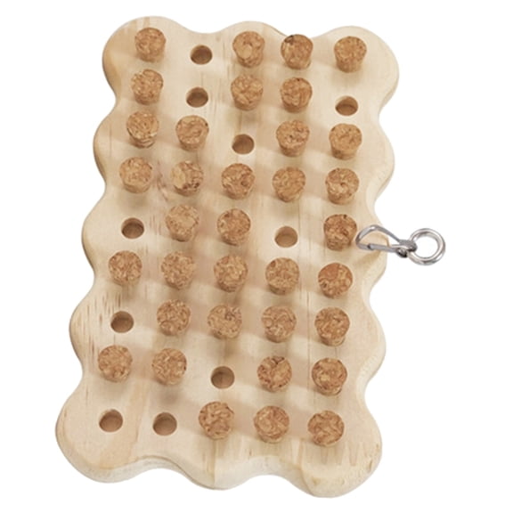 WINDLAND Wood Block Bird Toy Bird Pecking Cork Toy Parakeets Cages Perches Pet Supplies