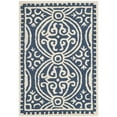 thumbnail image 5 of SAFAVIEH Cambridge Leslie Geometric Wool Area Rug, Navy Blue/Ivory, 11'6" x 16', 5 of 9