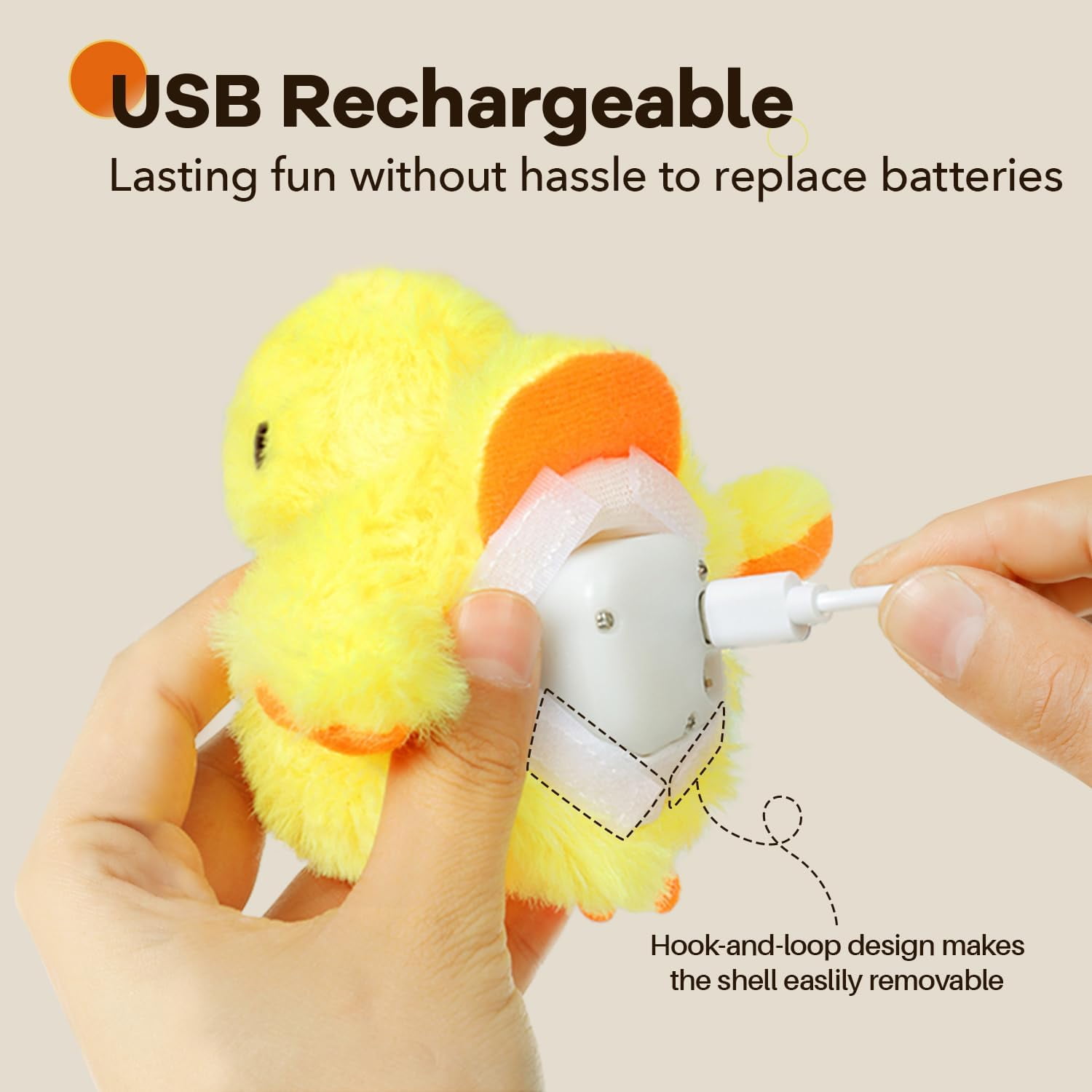 Cat Toy - Rechargeable Flapping Duck with Catnip, Touch-Activated Chirping Sound, Fluttering Wings Interactive Plush, Kitten Kicker Toy for All Breeds(1Pcs, B)