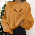 thumbnail image 2 of Gibobby Sudadera de Navidad para mujer Sudaderas con capucha y sudaderas con estampado de la parte superior de vacaciones largas para mujer(Amarillo,XG), 2 of 5