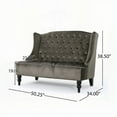 thumbnail image 3 of Modern Velvet Loveseat 50.25" W for Living Room, Waterproof & Durable, 3 of 24