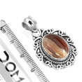 thumbnail image 2 of 925 Sterling Silver Pendant Natural Botswana Agate Handmade Jewelry, 2 of 4