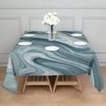 thumbnail image 3 of Square Tablecloth, Waterproof Polyester Table Cover, Wrinkle Resistant & Washable Fabric for Dining, Kitchen, Picnic, 42x42in(107x107cm), Liquid & Marble Print, 3 of 6