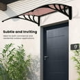 thumbnail image 2 of SPECSTAR Polycarbonate Window Door Awning Canopy with Black Bracket 40 Inch x 160 Inch, Brown, 2 of 7