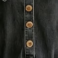 thumbnail image 4 of Morttic Women's Retro Denim Romper – Vintage Style Suspenders Shorts Jumpsuit with Pockets, Loose Fit Casual Streetwear Black，L, 4 of 6