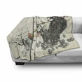 thumbnail image 3 of New Orleans Soft Flannel Fleece Throw Blanket, Trumpeter Man with Hand Drawn Flowers and Color Splashes, Cozy Plush for Indoor and Outdoor Use, 70" x 90", Dark Green Vermilion, by Ambesonne, 3 of 6