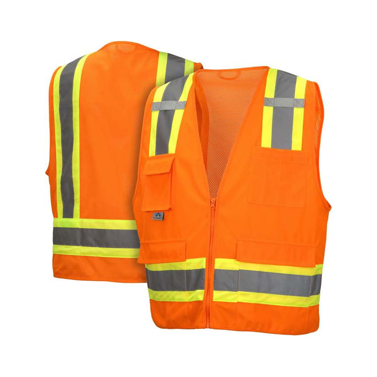 DUSKCOVE 2 Pack Hi-Vis Safety Vests - Neon Yellow Reflective Vests For Work, Running, Cycling (Adjustable)