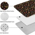 thumbnail image 5 of Red Mushroom Leaf Black Pattern Bathroom Rugs Sets 3 Piece,Toilet Cover Set,Absorbent Non Slip Bathroom Mats Sets with U-Shaped Contour Rug Toilet Rug Set, 5 of 5
