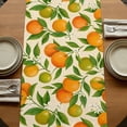 thumbnail image 5 of Table Runners 70 Inches Long Dress Scarves, Green Orange Farmhouse Coffee/Dining/Kitchen Table Decor, Holiday Table Runner, Summer Botanical Leaves Watercolor 13x70 Inch, 5 of 9