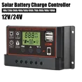 thumbnail image 2 of Controlador de carga de batería Solar 10/20/30/40/50/60/70/80/90/100A pantalla Digital LCD 12V 24V controlador de paneles solares 2023, 2 of 5