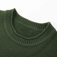thumbnail image 4 of Grrvtrz Chandails pour Hommes Col Rond Chandail Décontracté Manches Longues Tissage Épais Chandail Texturé Mode Automne 2025, 4 of 7
