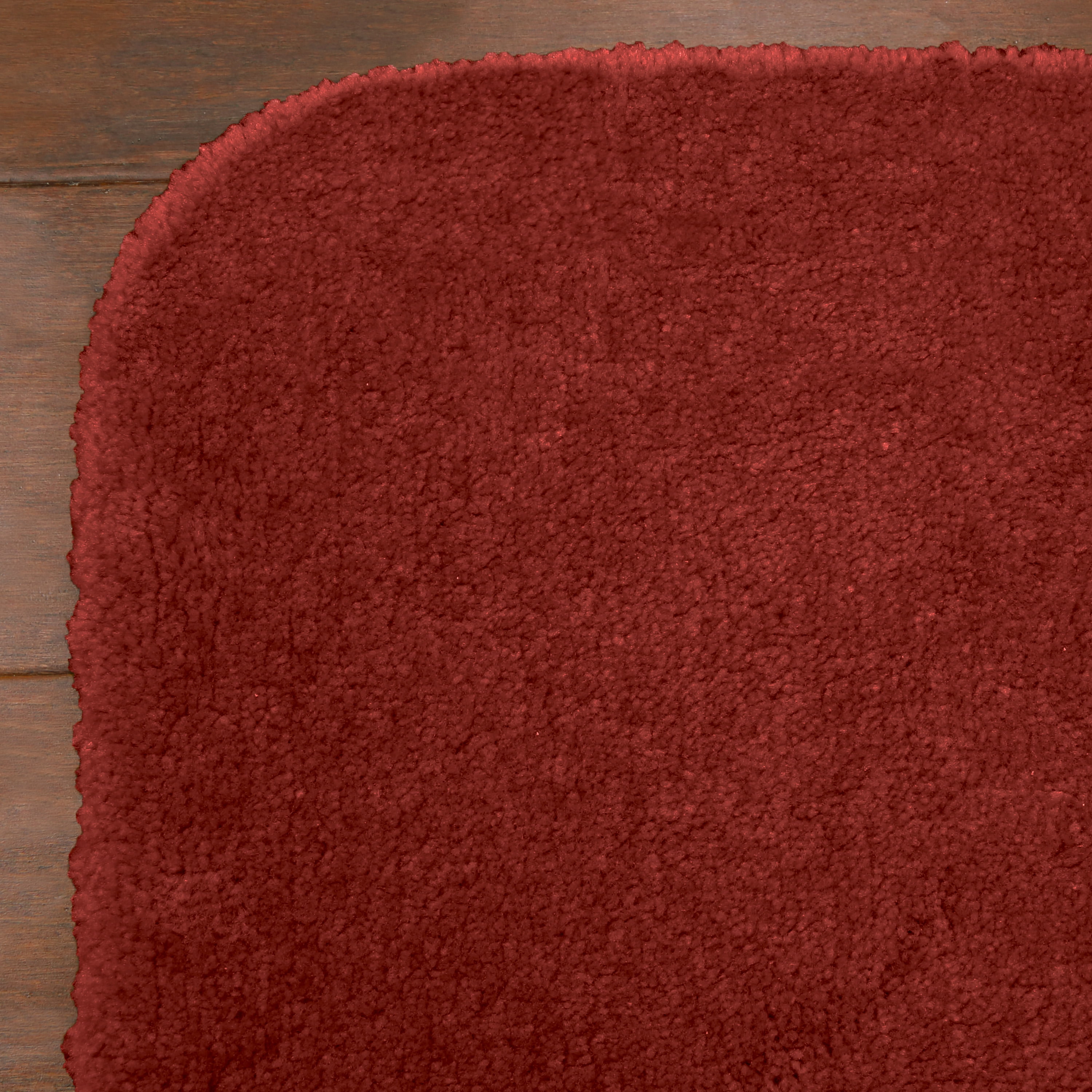 Bliss Egyptian Cotton Luxury Bath Rug, Size: 20\ x 32\, Red