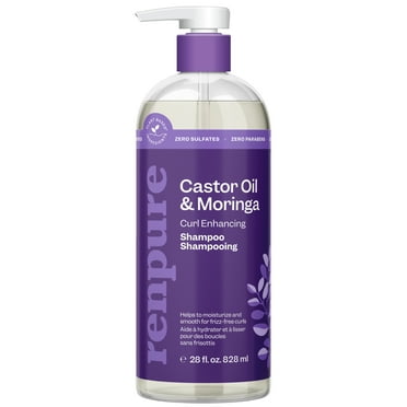 Renpure Castor Oil & Moringa Curl Enhancing Shampoo for Curly Hair, 28 oz