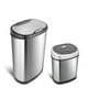 thumbnail image 1 of Ninestars el Original Touchless Sensor autom&aacute;tico de Movimiento Trash Can Combo Set, Stainless & Silver Black, 1, 1 of 10