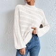 thumbnail image 2 of HAPIMO Sales Women's Long Sleeve Sweater Casual Turtleneck Chunky Knit Loose Oversized Pullover Winter Solid Jumper Tops Teen Girls Clothes White S, 2 of 5