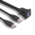 thumbnail image 4 of 1M Dual USB 3.0 a Montaje Empotrado Del Panel Del Vehículo Sunnimix Cable adaptador de montaje empotrado en el coche, 4 of 8