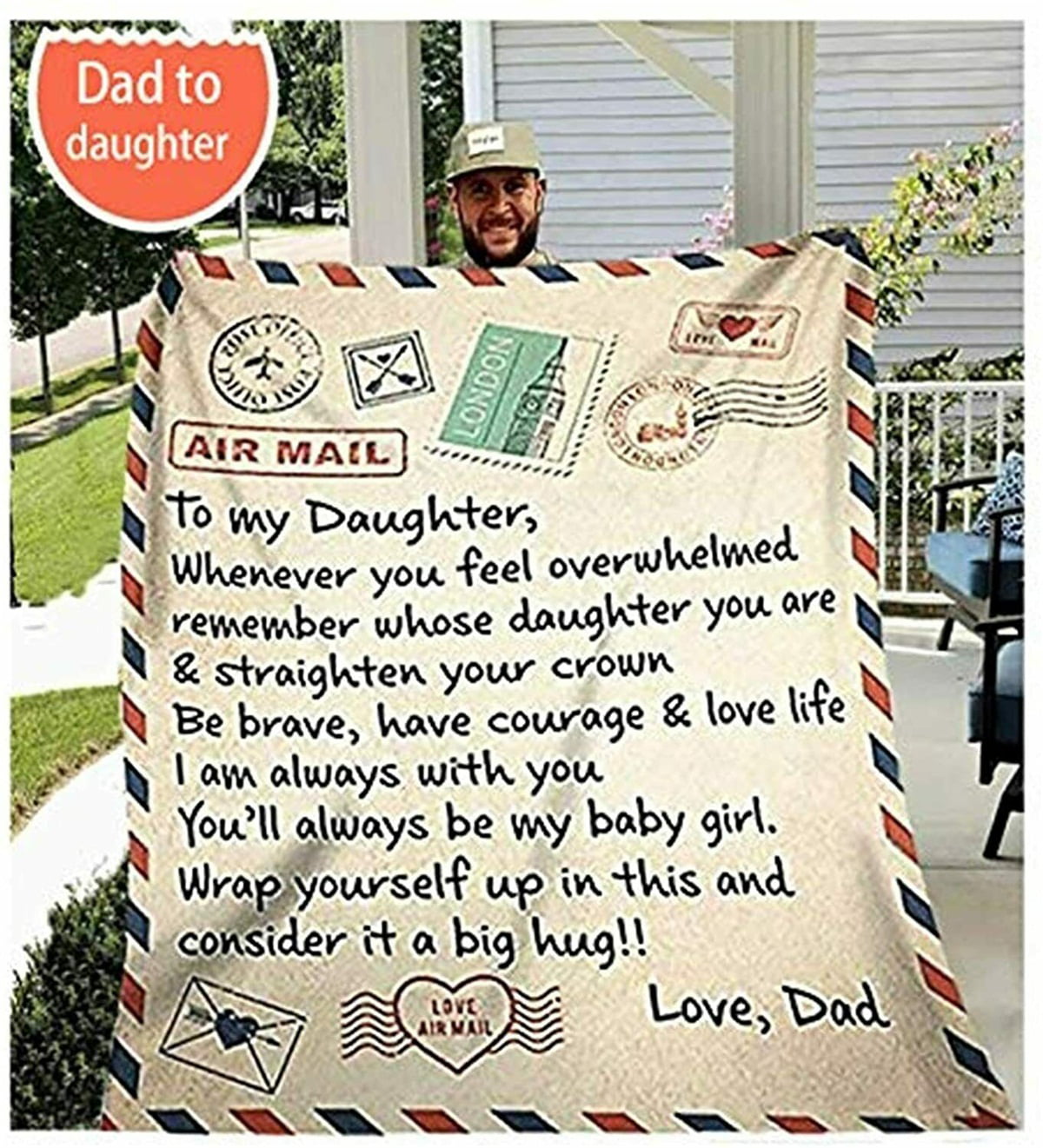 Fleece Blanket Details about   To My Daughter From Dad I Want You To Know I Love You Quilt 