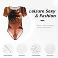 thumbnail image 4 of Fotbe Colorful Cake Ice Cream Women's Crew Neck Short Sleeves Bodysuit Tops Round Neck Slim Sleeveless Soft Comfortable Basic-Large, 4 of 7
