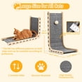 thumbnail image 3 of Tapete rascador de fieltro para muebles, color gris, para gatos, Nxwjoy, 3 of 7