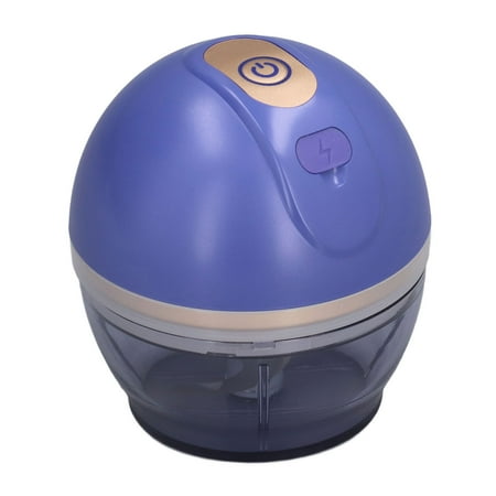 

Garlic Chopper PET Stainless Steel Cordless Design Electric Chopper Waterproof Button Blue For Onion For Lean Meat