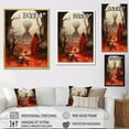 thumbnail image 4 of Designart "The Agony Coral Beige Art from Mexico I" Mexican Floater Framed Wall Art Living Room, 4 of 7