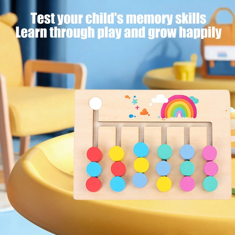 Brain Teaser Logic Game Preschool Montessori Slide Puzzle Game - Color ...