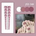 thumbnail image 3 of 24Pcs New Full Cover Bright Manicure Press-on Nails False Toenail Detachable Solid Color Fake Toe Nails JTZ-120, 3 of 8