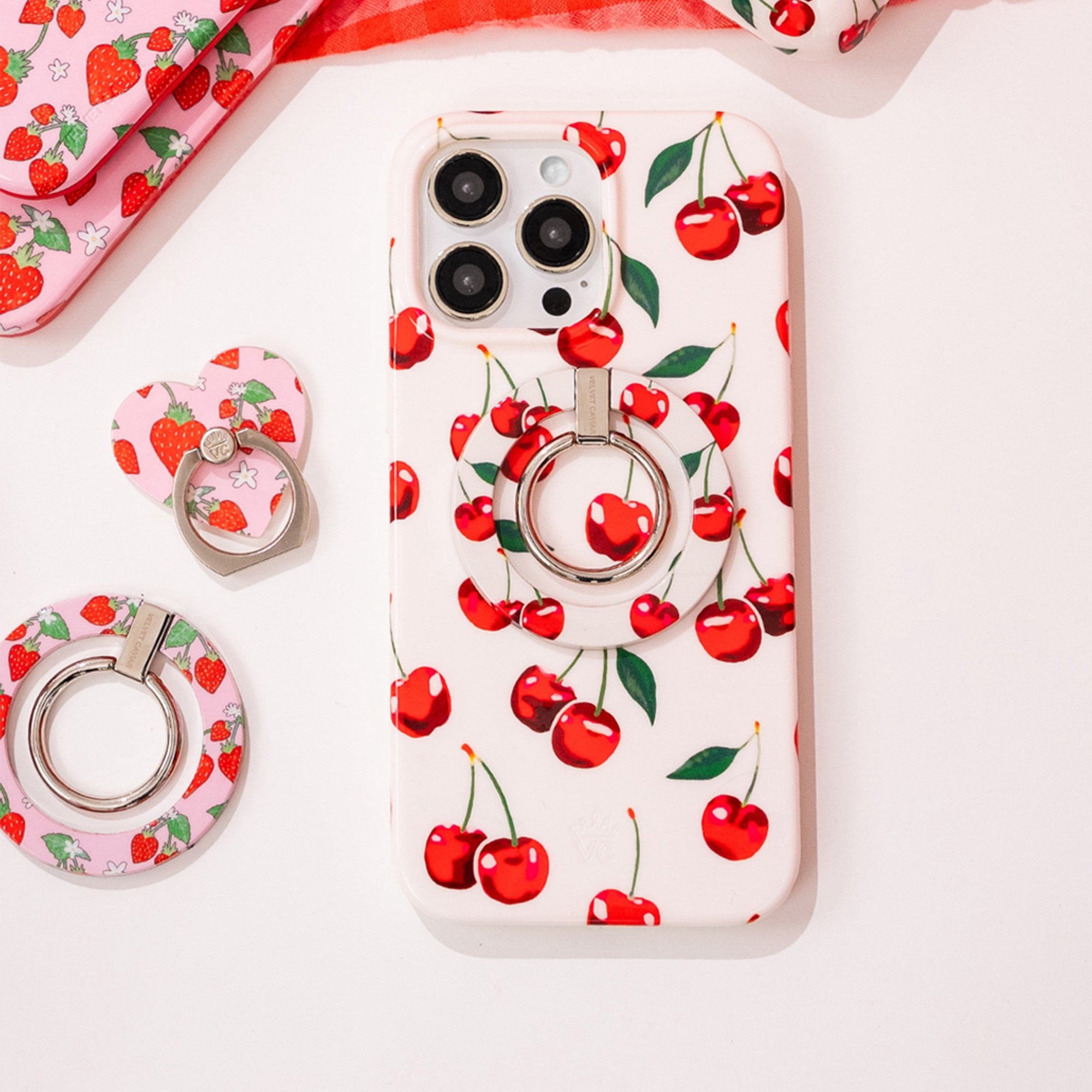 Velvet Caviar iPhone 13 Mini Case Cherry - MagSafe Compatible - Cute Protective Phone Cases for Women