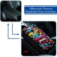 thumbnail image 5 of Graffiti Soft Comfortable Furry Printed Car Armrest Cover 12.5x8.2 Inch Armrest Accessory, 5 of 6