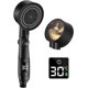 thumbnail image 1 of Shower Head High Pressure, Turbo Handheld Showerhead with Temperature LCD Display, 5 Modes Rain Power Shower Head with Stop Switch, Water Saving Press, 1 of 5