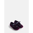 thumbnail image 2 of Wonder Nation Toddler Girls Velvet Bow Ballet Flats, 2 of 5