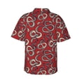 thumbnail image 3 of Daiia Snake Hawaiian Shirt for Men Gentle Cotton Regular Short Sleeve Casual-Large, 3 of 9
