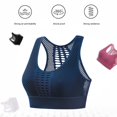 thumbnail image 4 of sunsanly Women Sport Bra Hollow Shoulder Back Yoga Bra Wide Elastic Straps No Steel Rings Shockproof Design Push Up Fitness Brassiere, 4 of 8