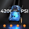 thumbnail image 5 of Electric Pressure Washer,4200PSI Max 2.6 GPM Power Washer with 23 ft Hose,Adjustable Nozzle 0-120°,Foam Cannon, Car Washing Gloves,Portable for Clean Vehicles, Patios,Driveways,Fences, 5 of 9