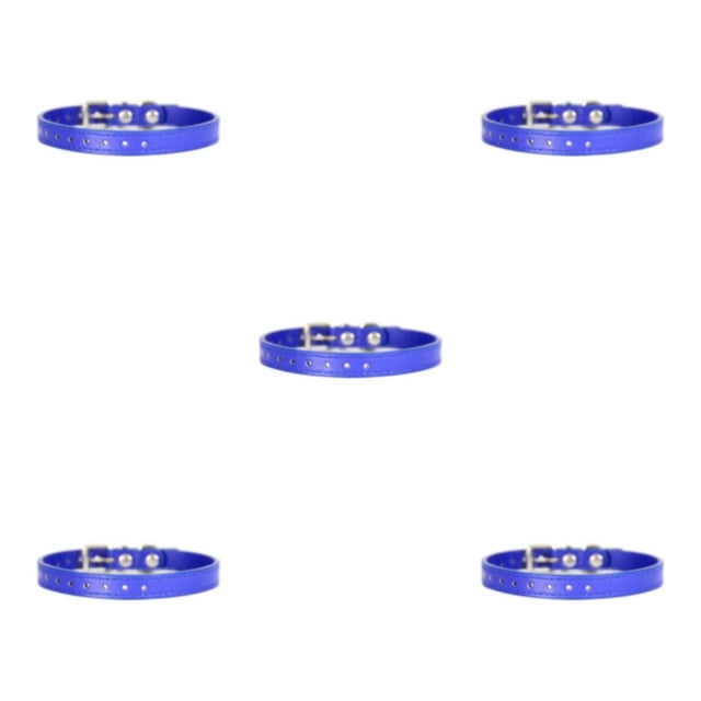 Guardoinrt PU Adjustable - Cute And Practical For Doggy Whelping Needs Safe And Non-toxic Whelping Collar Newborn dark blue 5PCS